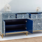 OCEANIC-BLUE MOTHER OF PEARL SIDEBOARD - Art and craft furniture 