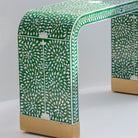 OCEAN-GREEN MOTHER OF PEARL U SHAPE CONSOLE TABLE - Art and craft furniture 