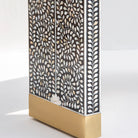 OCEAN-BLACK MOTHER OF PEARL U SHAPE CONSOLE TABLE - Art and craft furniture 
