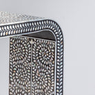 OCEAN-BLACK MOTHER OF PEARL U SHAPE CONSOLE TABLE - Art and craft furniture 