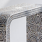 OCEAN-BLACK MOTHER OF PEARL U SHAPE CONSOLE TABLE - Art and craft furniture 