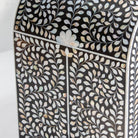 OCEAN-BLACK MOTHER OF PEARL U SHAPE CONSOLE TABLE - Art and craft furniture 