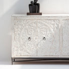 DABORA CARVING WOODEN FOUR DOOR SIDEBOARD - Art and craft furniture 