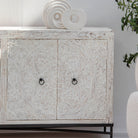 DABORA CARVING WOODEN FOUR DOOR SIDEBOARD - Art and craft furniture 