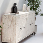 DABORA CARVING WOODEN FOUR DOOR SIDEBOARD - Art and craft furniture 