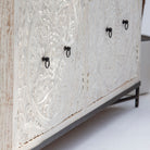 DABORA CARVING WOODEN FOUR DOOR SIDEBOARD - Art and craft furniture 
