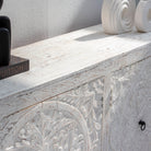 DABORA CARVING WOODEN FOUR DOOR SIDEBOARD - Art and craft furniture 