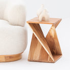 MONTERA WOODEN SIDE TABLE - Art and craft furniture 