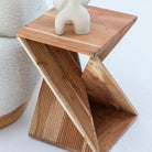 MONTERA WOODEN SIDE TABLE - Art and craft furniture 