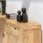 AUREVO WOODEN FOUR DOOR SIDEBOARD - Art and craft furniture 