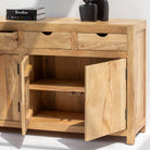 AUREVO WOODEN FOUR DOOR SIDEBOARD - Art and craft furniture 