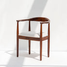 AUREVO DARK WOODEN CHAIR - Art and craft furniture 