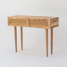 CANOVIA CANE TWO DRAWER CONSOLE TABLE - Art and craft furniture 