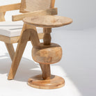AUREVO WOODEN ROUND STOOL - Art and craft furniture 