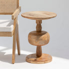 AUREVO WOODEN ROUND STOOL - Art and craft furniture 
