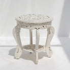 WOODEN CARVED ROUND STOOL - Art and craft furniture 