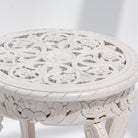 WOODEN CARVED ROUND STOOL - Art and craft furniture 