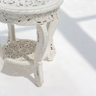 WOODEN CARVED ROUND STOOL - Art and craft furniture 