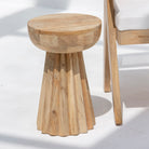 AUREVO WOODEN ROUND STOOL - Art and craft furniture 