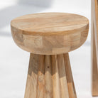 AUREVO WOODEN ROUND STOOL - Art and craft furniture 