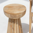 AUREVO WOODEN ROUND STOOL - Art and craft furniture 