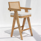 CANOVIA WOODEN CANE HIGH BAR CHAIR - Art and craft furniture 