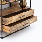 BERLIN LOFT WDN TWO DRAWER BOOKSHELF - Art and craft furniture 