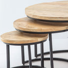 MANGOEDGE WOODEN SET OF THREE COFFEE TABLE - Art and craft furniture 