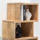Luxe Stack Shelf Mango Wood Handmade - Art and craft furniture 