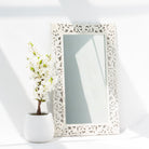 Hand carved Mango wood Mirror Frame - Art and craft furniture 