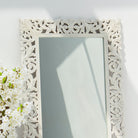 Hand carved Mango wood Mirror Frame - Art and craft furniture 