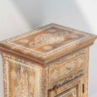 Hand painted Mango Wood Bed Side table - Art and craft furniture 