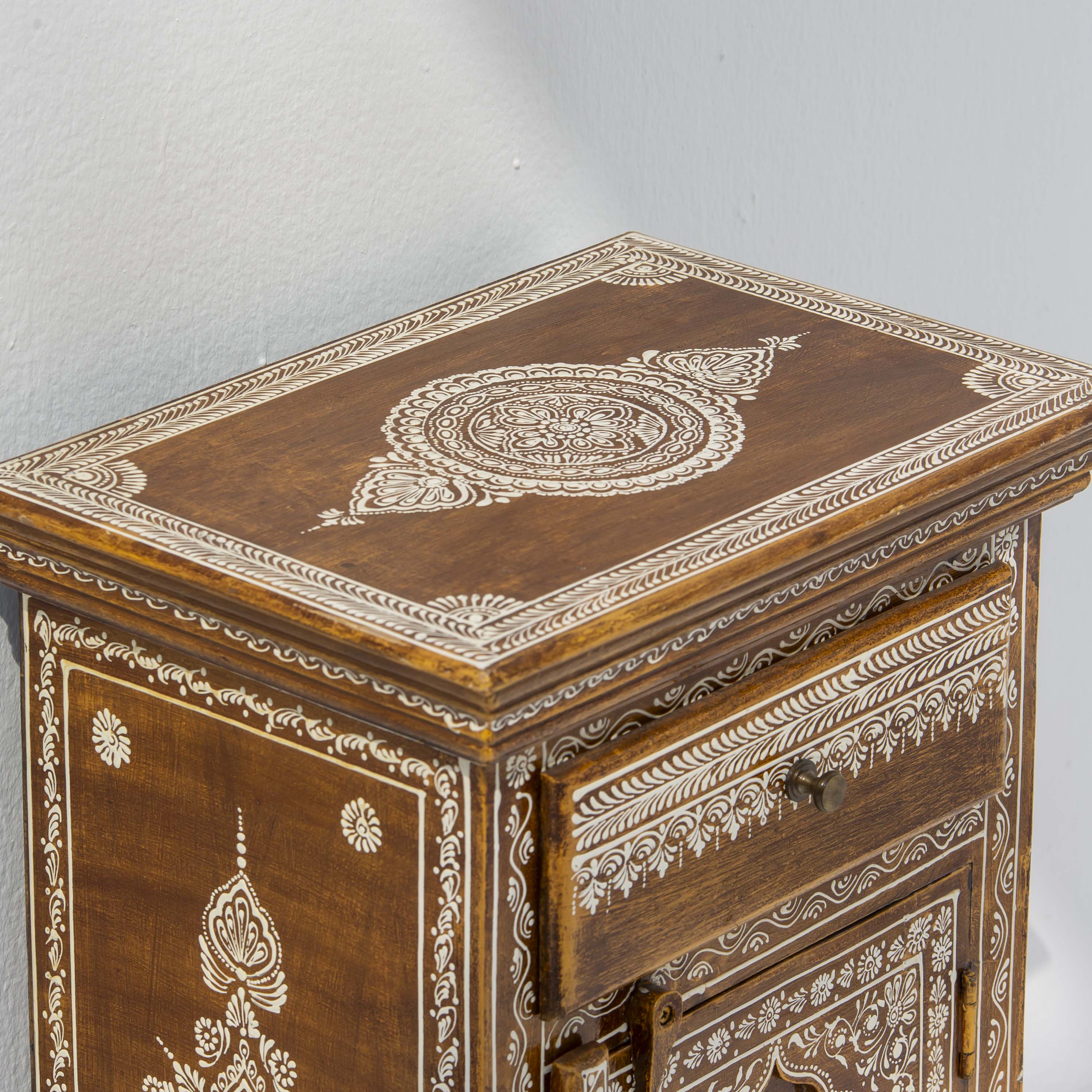Painted Bed side table - Art and craft furniture 