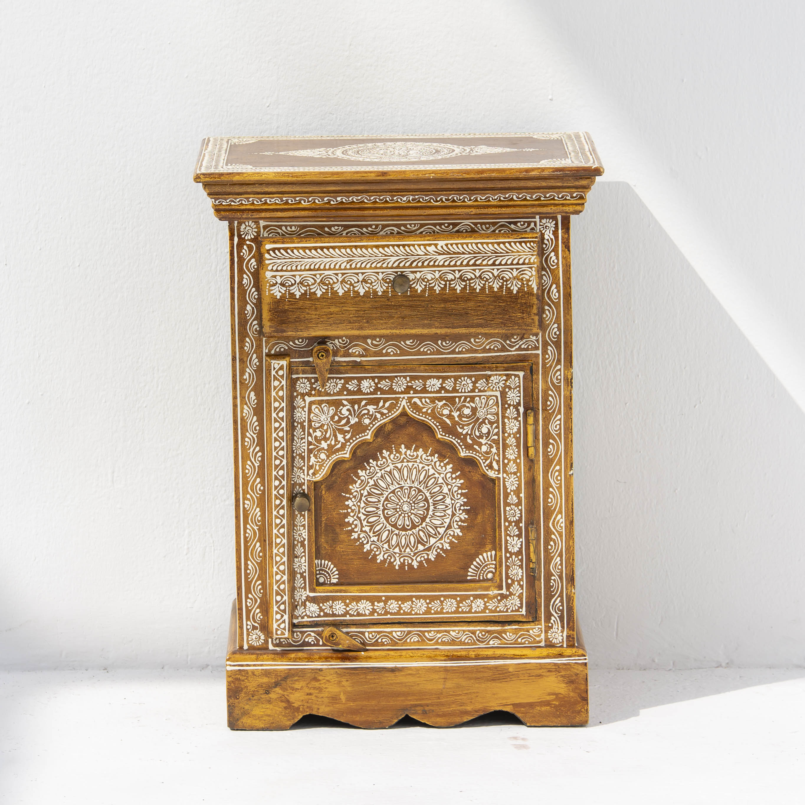 Painted Bed side table - Art and craft furniture 