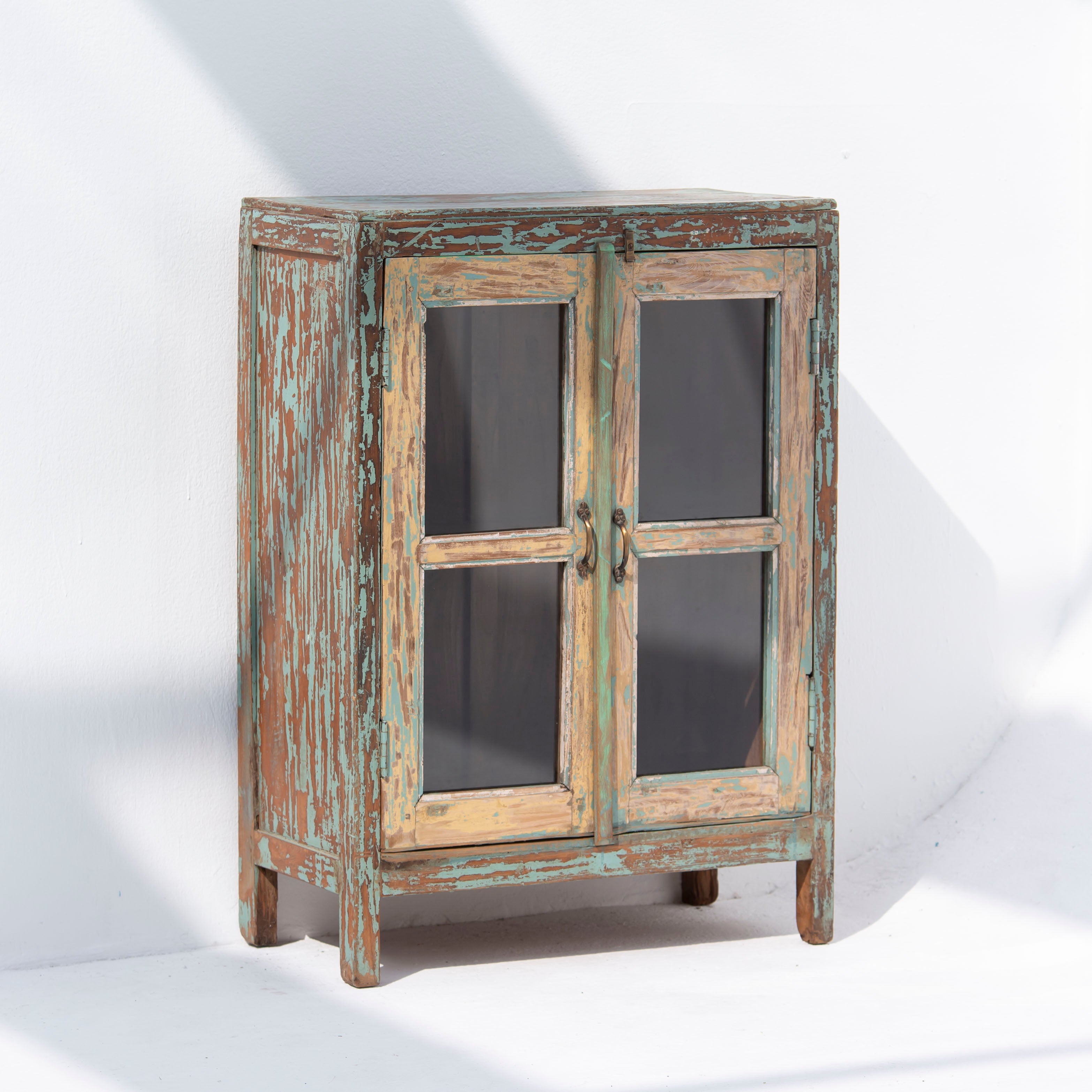 Antique Glass Door Mirror - Art and craft furniture 
