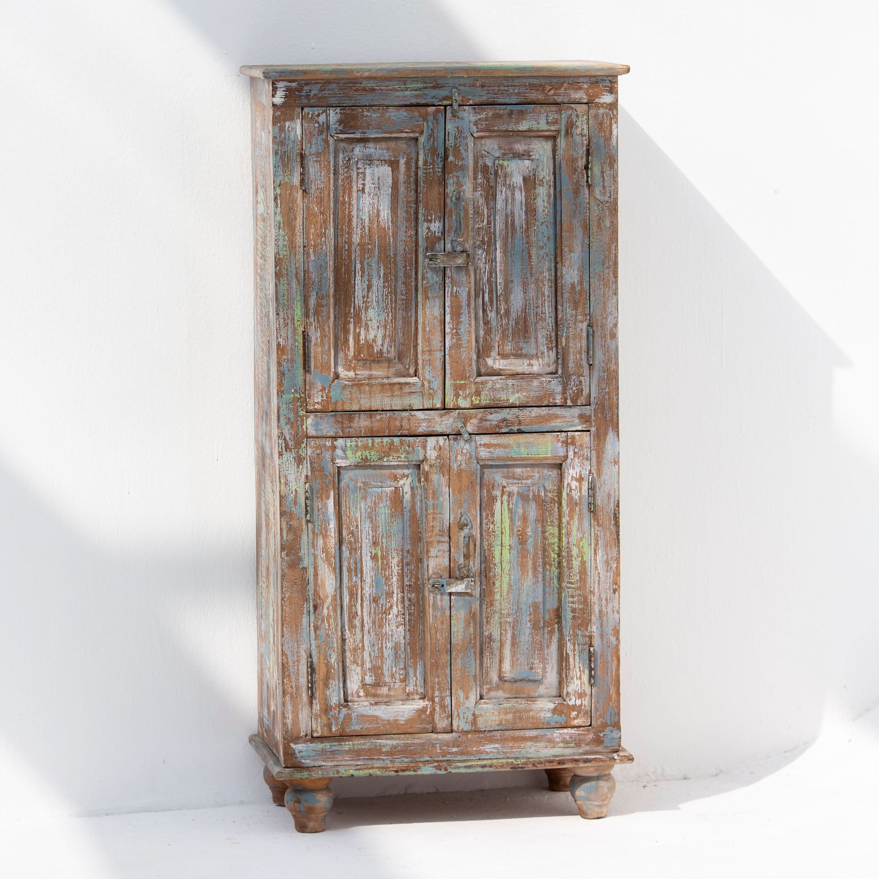 Antique Door Rustic Finish Cabinet - Art and craft furniture 