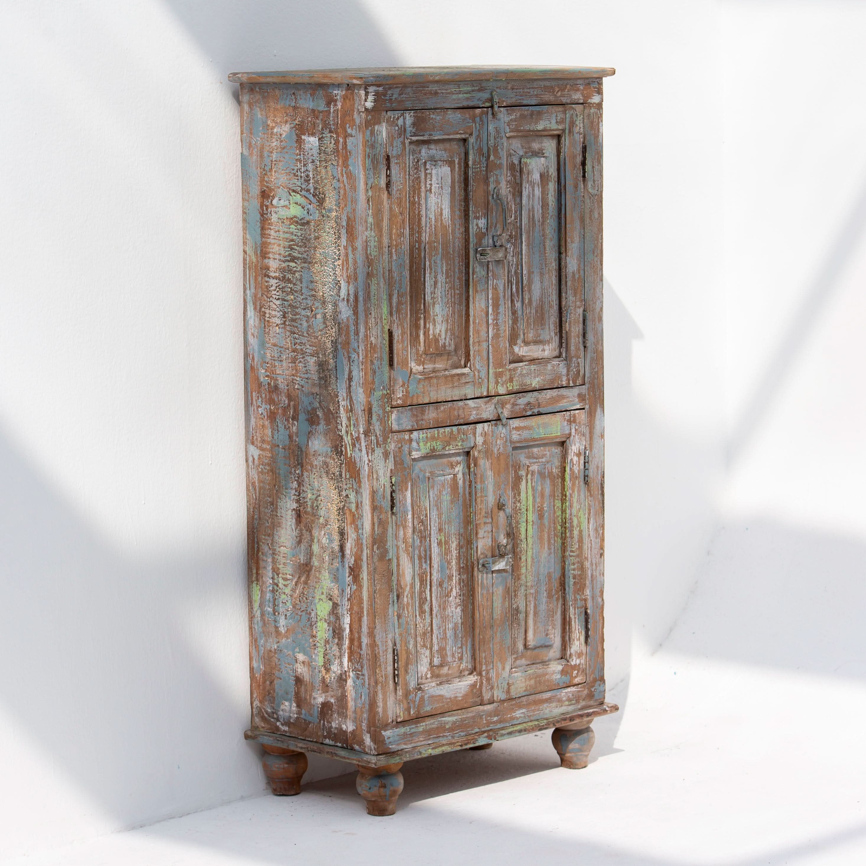 Antique Door Rustic Finish Cabinet - Art and craft furniture 