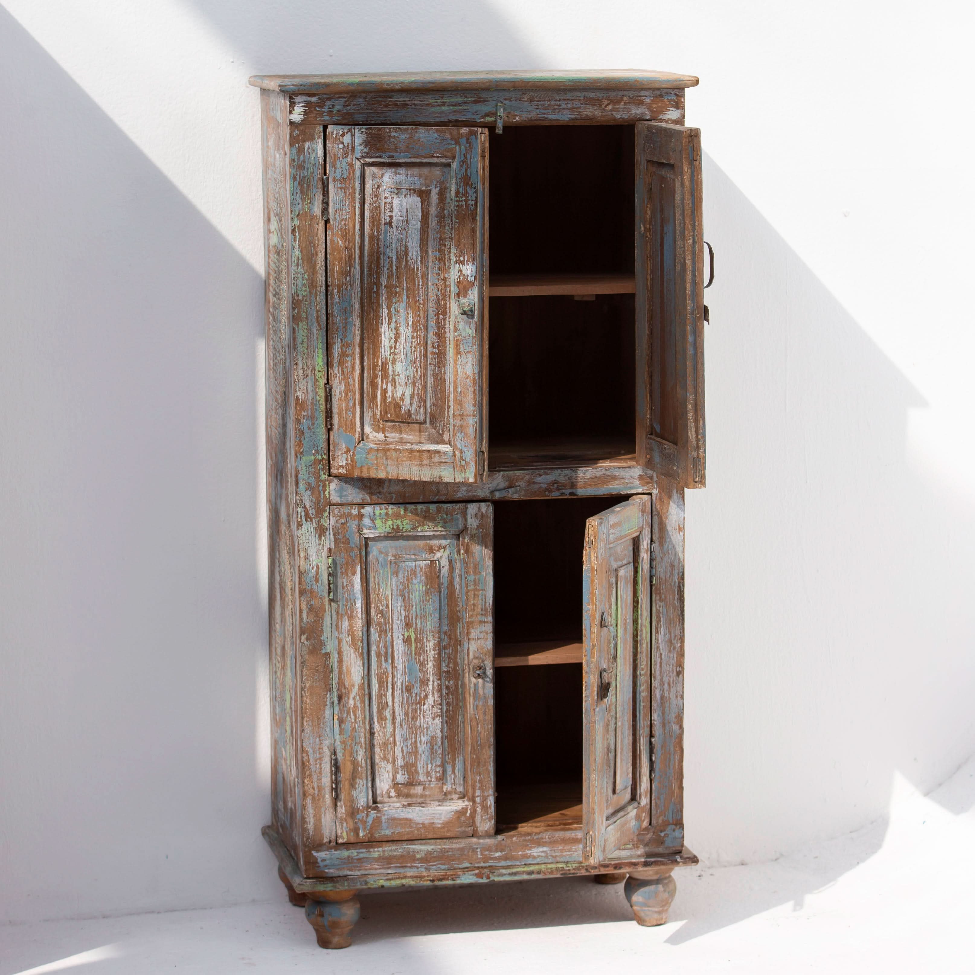 Antique Door Rustic Finish Cabinet - Art and craft furniture 