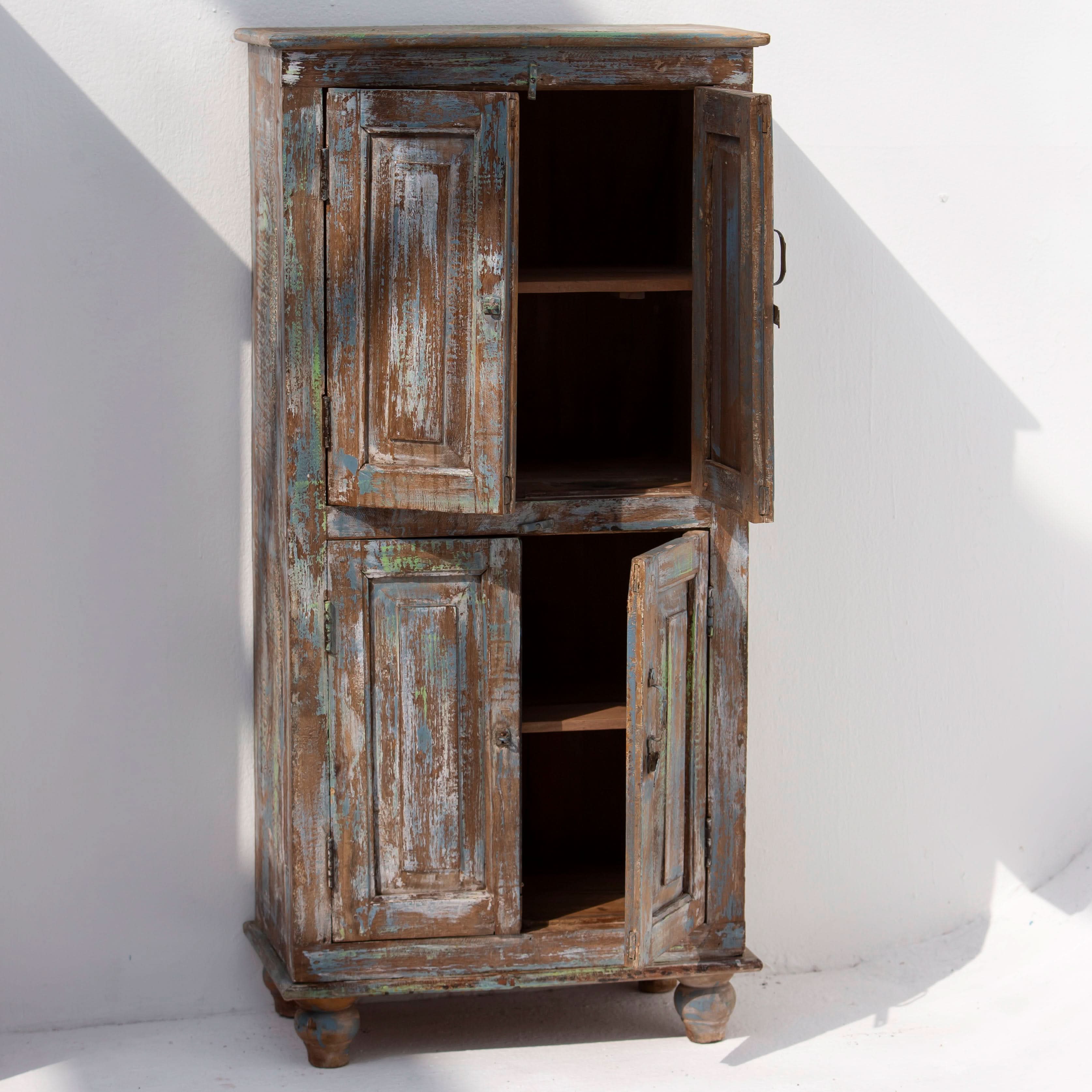 Antique Door Rustic Finish Cabinet - Art and craft furniture 