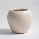 ORLIA HALF OVAL WHITE PLANTER - Art and craft furniture 