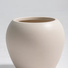 ORLIA HALF OVAL WHITE PLANTER - Art and craft furniture 
