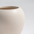 ORLIA HALF OVAL WHITE PLANTER - Art and craft furniture 