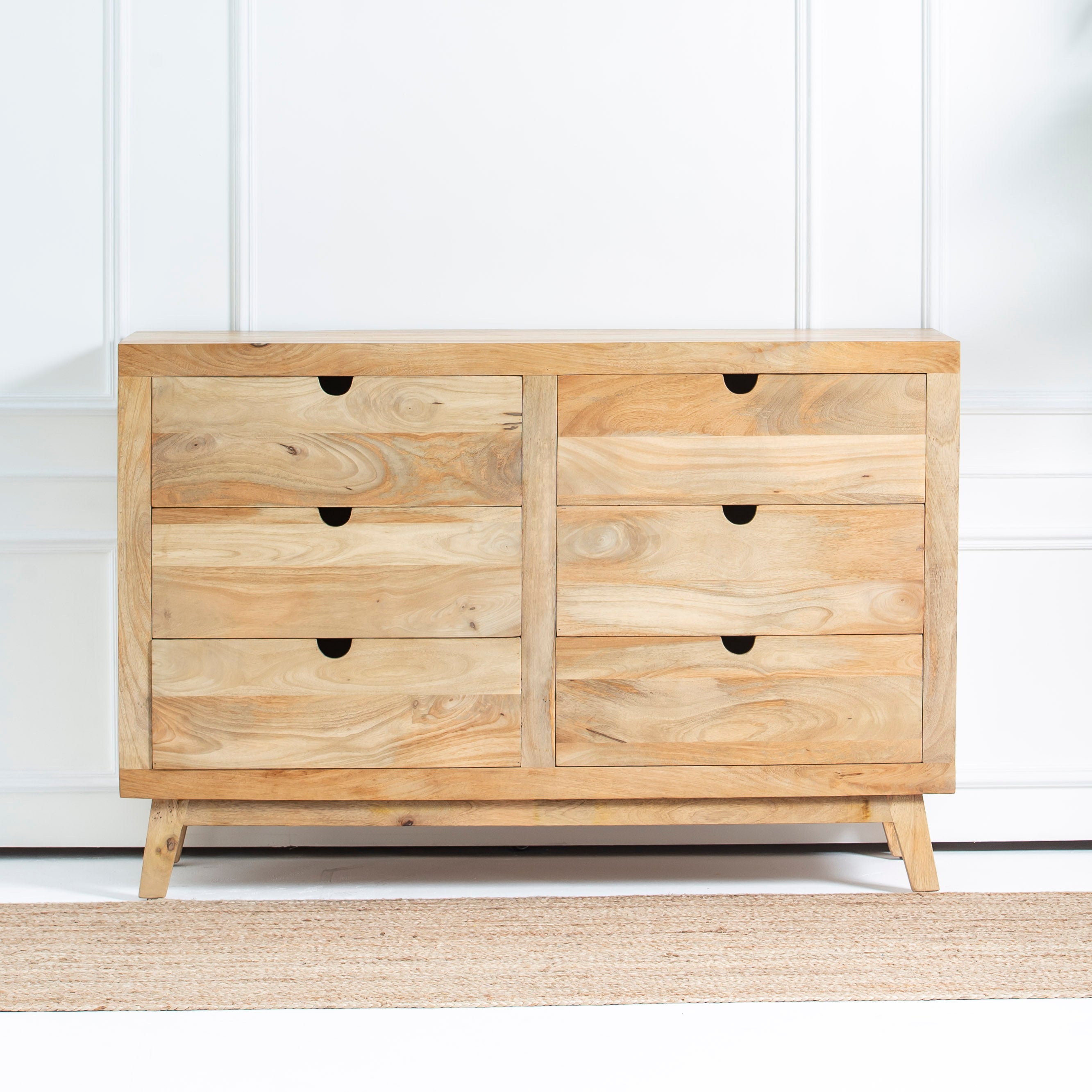 AUREVO WOODEN SIX DRAWER CHEST OF DRAWER