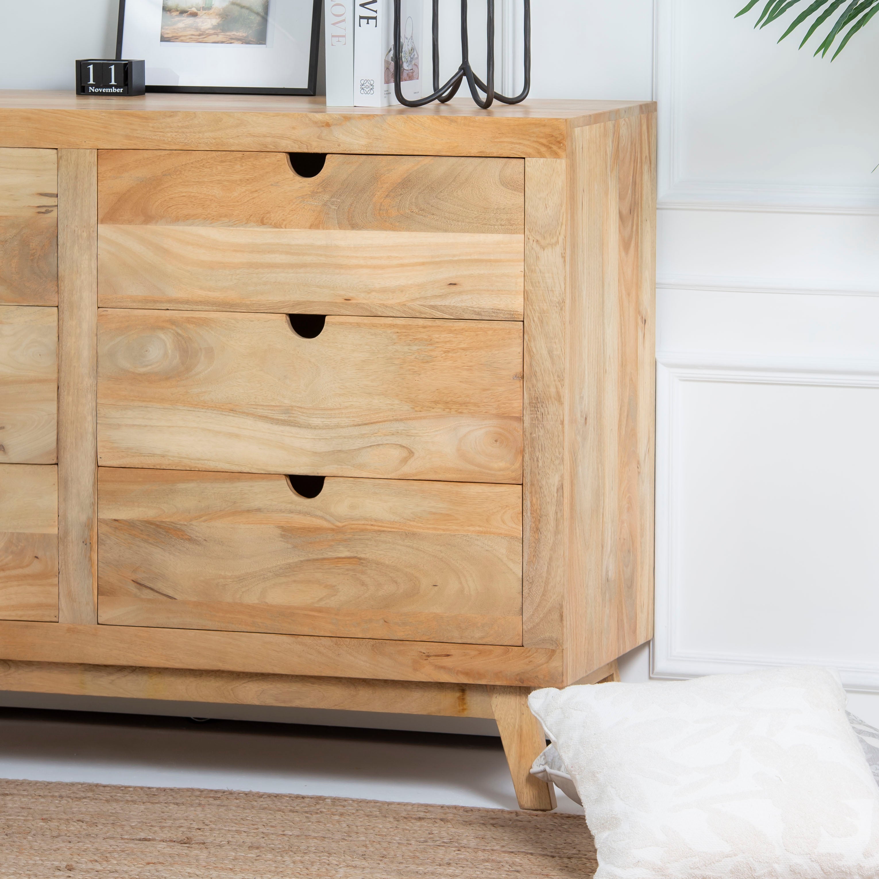 AUREVO WOODEN SIX DRAWER CHEST OF DRAWER