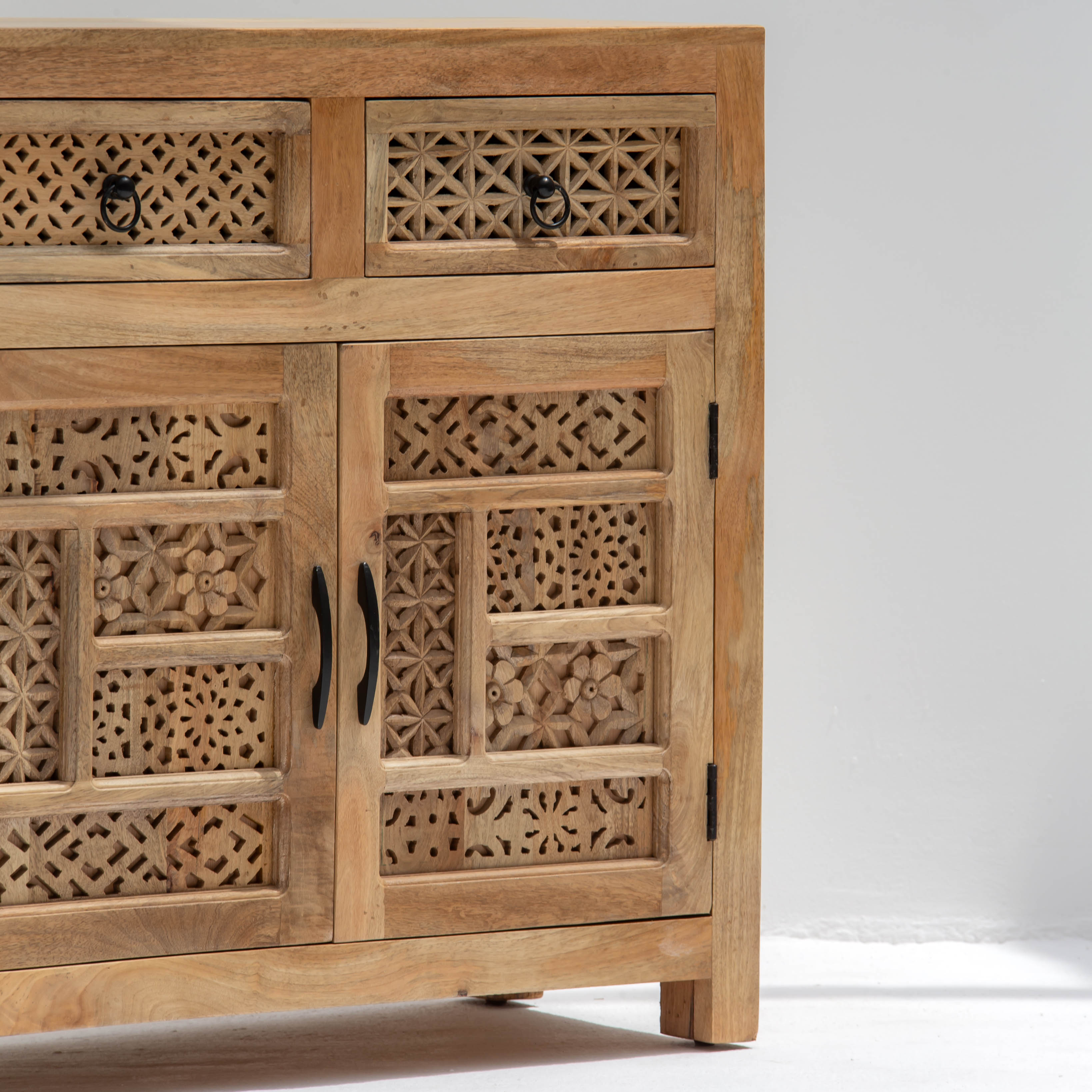 SIERRA WOODEN TWO DRAWER TWO DOOR SIDEBOARD