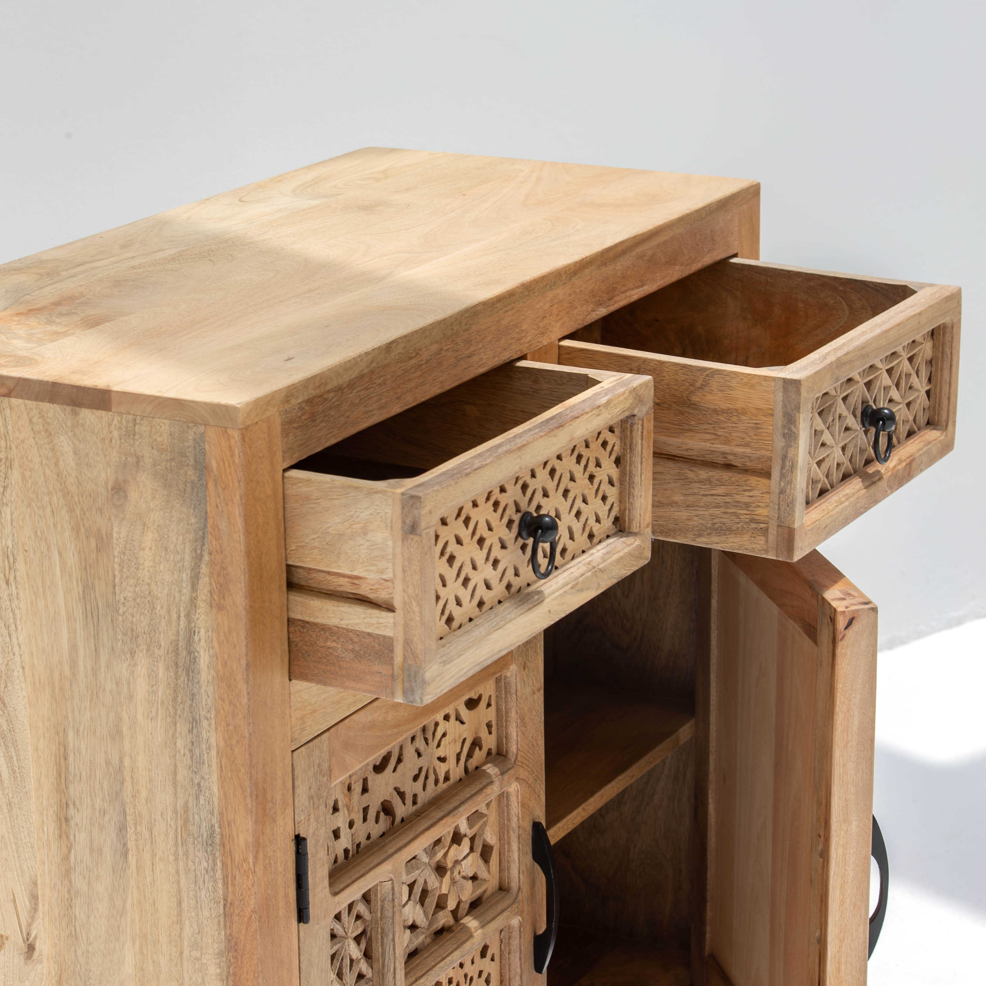 SIERRA WOODEN TWO DRAWER TWO DOOR SIDEBOARD