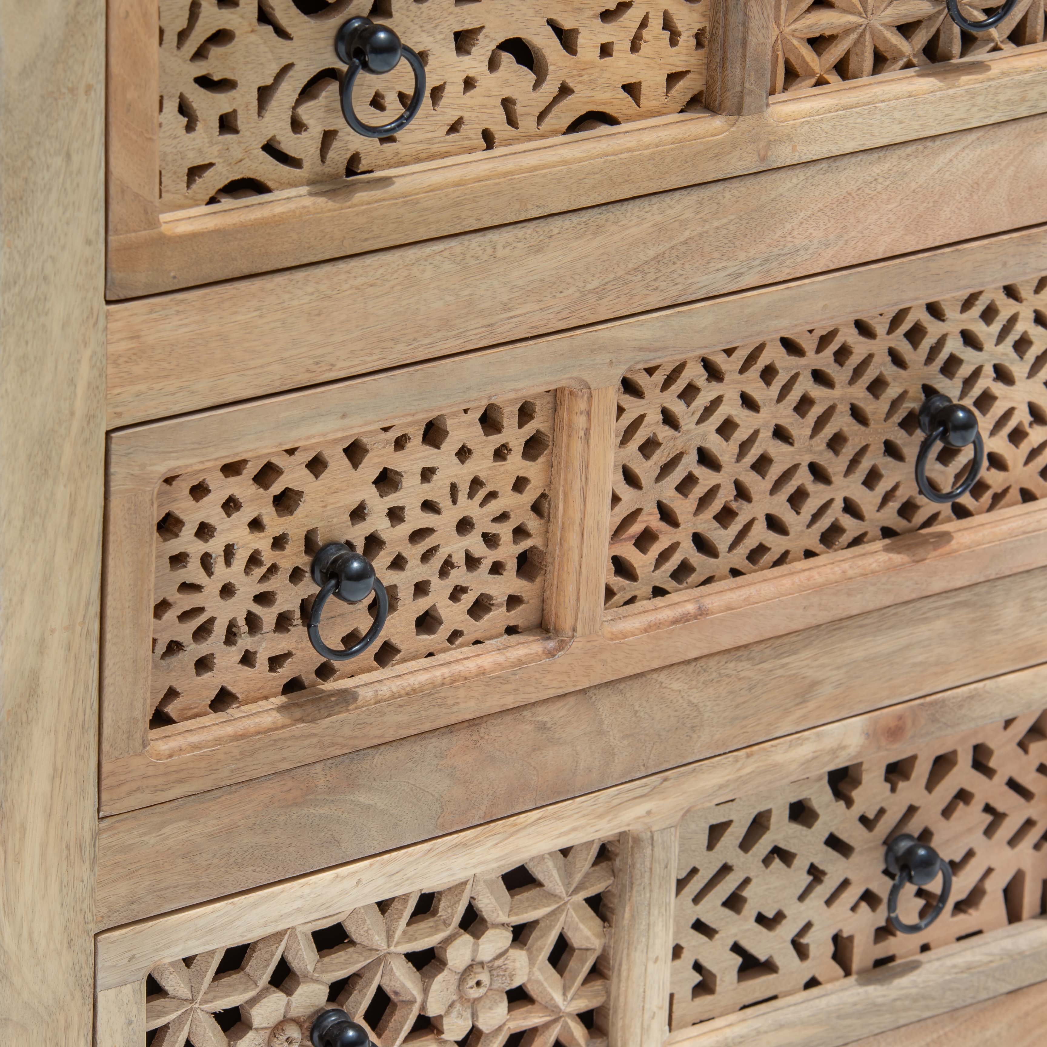 SIERRA WOODEN CARVING DRAWCHEST