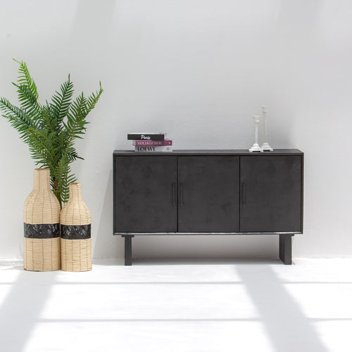 BARMER WOODEN THREE DOOR SIDEBOARD