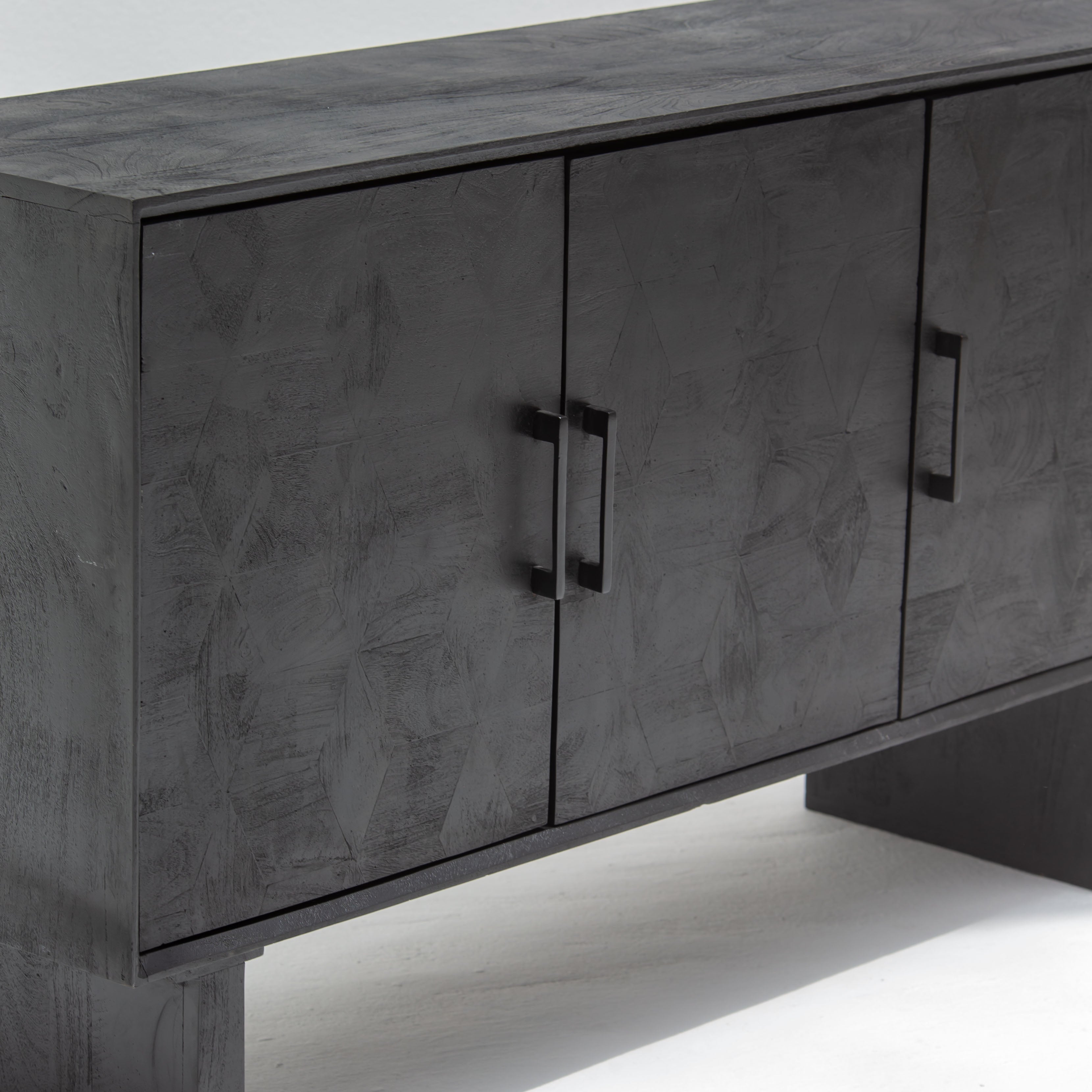 BARMER WOODEN THREE DOOR SIDEBOARD