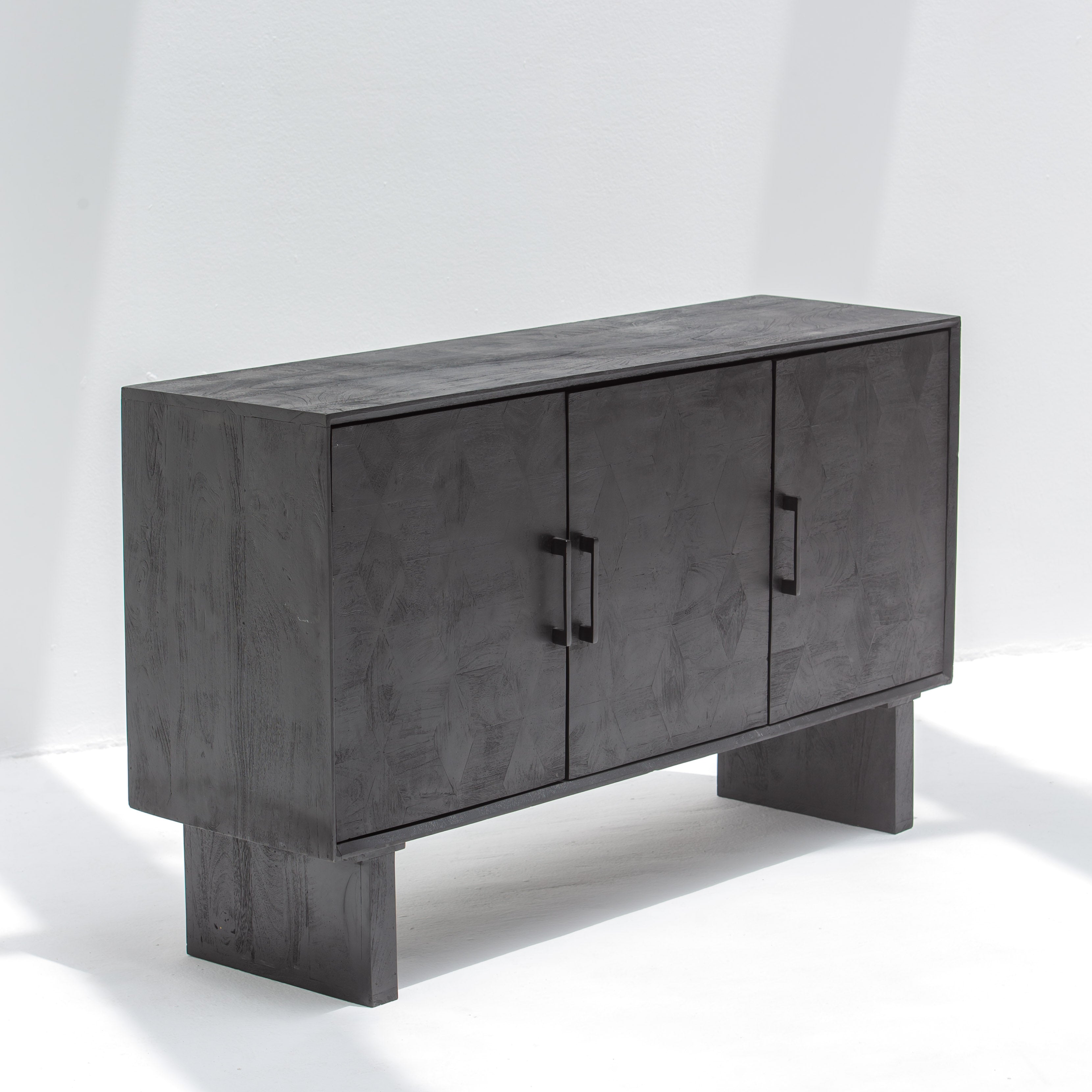 BARMER WOODEN THREE DOOR SIDEBOARD